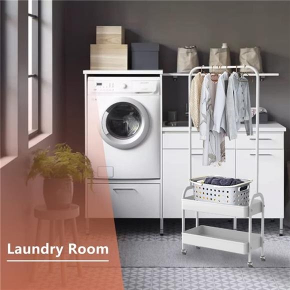 Storage & Organization | White Clothing Rack Portable Garment Rack ...